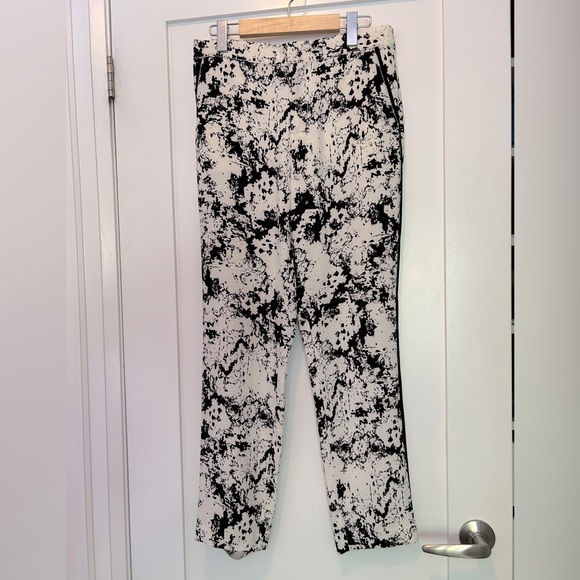 Black and white print tuxedo style pants - Picture 3 of 6